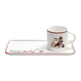 SET SKODELIC IN LONČKOV TOGNANA LONČEK S PODSTAVKOM NEW MILK&C LET IT SNOW