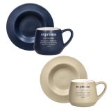 SET SKODELIC IN LONČKOV TOGNANA 2 DELNI S PODSTAVKOM 90ML MODRA/BEŽ ESPRESSO