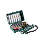 SET VIJAČNIH NASTAVKOV METABO, 29 - DELNI + MINI SVETILKA
