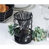 SHRANJEVANJE PRIBORA ARTE VIVA STOJALO ZA KUHINJSKE PRIPOMOČKE 12 CM ČRN