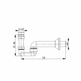 SIFON ZA BIDE LIV 32 MM SPODNJI DEL PVC FI 40