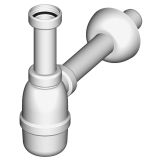 SIFON ZA UMIVALNIK LIV 32 MM PVC IZTOK "H" BREZ IZLIVNEGA VENTILA