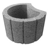 ŠKARPNI ELEMENT OBLAK GROUP FLORA LUNA, FI 40, H=24 CM GRAFITNO ČRN