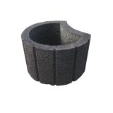 ŠKARPNI ELEMENT OBLAK GROUP FLORA LUNA, FI 40, H=24 CM GRAFITNO ČRN