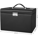 ŠKATLA ZA NAKIT SONGMICS Z 2 PREDALOMA IN OGLEDALOM