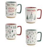 SKODELICA / LONČEK 400 ML NATALE XMAS TREE RAZLIČNI DEKORJI