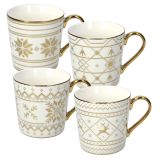 SKODELICA / LONČEK 410 ML NATALE GOLD TRICOT RAZLIČNI DEKORJI