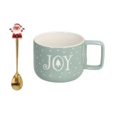 SKODELICA / LONČEK 421 ML NATALE HOLIDAY BLEND Z ŽLIČKO BOŽIČEK