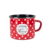 SKODELICA / LONČEK ALPEKS 8CM/0.33L RDEČ KUHAM Z LJUBEZNIJO