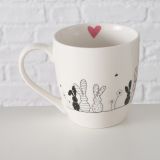 SKODELICA / LONČEK BOLTZE HAPPY, BEL Z VZORCEM, 400 ML, SORT.