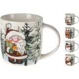 SKODELICA / LONČEK EH 370 ML RAZLIČNI BOŽIČNI DEKORJI IZ PORCELANA