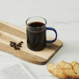 SKODELICA / LONČEK HOME DECO 300 ML STEKLEN OBARVAN ROČAJ