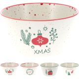 SKODELICA ZA KOSMIČE EH 14 CM RAZLIČNI ZIMSKI DEKORJI KERAMIČNA