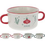 SKODELICA ZA KOSMIČE EH 625 ML RAZLIČNI ZIMSKI DEKORJI Z ROČAJEMA