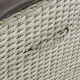 SKRINA DAVOS FIX WHEELS WICKER-ALU GREY 120X60X68