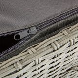 SKRINA DAVOS FIX WHEELS WICKER-ALU GREY 120X60X68