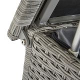 SKRINA DAVOS FIX WHEELS WICKER-ALU GREY 120X60X68