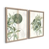 SLIKA STYLER GREEN DVOJNA Z OKVIRJEM 30X40 FR381