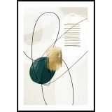 SLIKA STYLER GREEN SHAPE Z OKVIRJEM 50X70 AB110