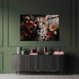 SLIKA STYLER LEO FLOWER STEKLENA 80X120 GL450