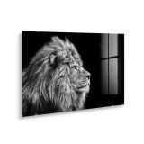 SLIKA STYLER LION SILVER STEKLENA 70X100 GL104