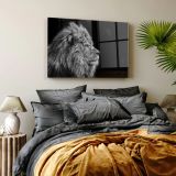 SLIKA STYLER LION SILVER STEKLENA 70X100 GL104