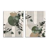 SLIKA STYLER PLATNO GREEN ARC DVOJNA 32X42 ST761