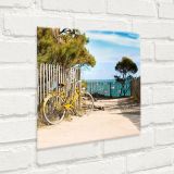 SLIKA STYLER YELLOW BIKE STEKLENA 30X30 GL333