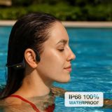 AGM MOTION BUDS 2 BLUETOOTH OBUŠESNE SLUŠALKE Z NAGLAVNO LUČKO "GYM" - BONE CONDUCTION - S KOSTNO PREVODNOSTJO ZVOKA