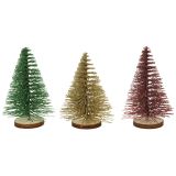 DEKORACIJA SMREKICA 8 CM SORT ROZA / ŠAMPANJEC / ZELENA