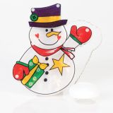 LUČKE MQ SNEŽAK 21X17 CM 10 LED TOPLO BELE S PRITISKAČEM