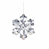 OKRASEK ZA JELKO GLOSSTYLE SNEŽINKA AKRILNA SREBRNA 10 CM PREMERA RAZLIČNIH