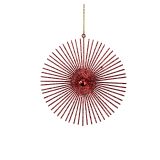 OKRASEK ZA JELKO GLOSSTYLE SNEŽINKA RDEČA Z DIAMANTO M FI 10 CM