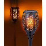 SOLARNA VRTNA SVETILKA GLOBO BAKLA OGENJ ČRNA 0.1W 3V, 1800K