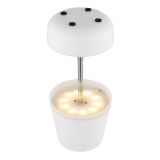 SOLARNA VRTNA SVETILKA GLOBO BELA NAMIZNA LED 0.06W IP44 3000K 110X250 MM