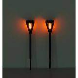 SOLARNA VRTNA SVETILKA GLOBO NABODALO 2 KOS LED 0.1W IP44 1600K 75X430 MM