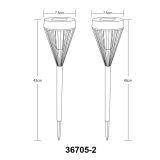 SOLARNA VRTNA SVETILKA GLOBO NABODALO 2 KOS LED 0.1W IP44 1600K 75X430 MM