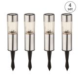 SOLARNA VRTNA SVETILKA GLOBO PALICA INOX 4X 0.06 W 3.2 V, TOPLO BELA