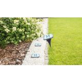 SOLARNA VRTNA SVETILKA GLOBO TALNA KVADRATNA LED ČRNA 0.1W 3V, BELA INOX 4X