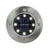 SOLARNA VRTNA SVETILKA GLOBO TALNA OKROGLA LED ČRNA 0.1W 3V, BELA INOX 2X