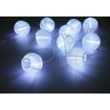 SOLARNA VRTNA SVETILKA GLOBO VERIGA Z LAMPIONI LED 0.06W IP44 6000K 1200 MM