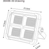 SOLARNA VRTNA SVETILKA REFLEKTOR SOLARNI 30W ČRN