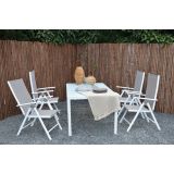 KOVINSKI STOL LESLI SOLEIL BELI 70X55X107 CM