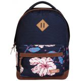 ŠOLSKI NAHRBTNIK TARGET CANVAS FLORAL BLUE 26776