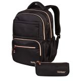 ŠOLSKI NAHRBTNIK TARGET S PERESNICO SET GLAMMER DEEP BLACK 28711