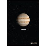 ŠOLSKI ZVEZEK STREET PLANETS A4 KARO 5 MM, 54 LISTOV, SORT