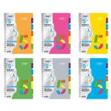 ŠOLSKI ZVEZEK TARGET SPIRALNI B5 5 PREDMETOV ČRTE+KARO 28495