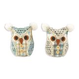 PRAZNIČNA FIGURA R+W SOVA TEKSTILNA 12 CM VIŠINE SORT. MODRE BARVE