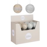 BUNKA ZA NOVOLETNO JELKO IZ UMETNE MASE, PREMER 10 MM, SREBRNE ALI ZLATE BARVE