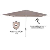 SENČNIK NATERIAL SRED.AURA II 290X290 RJAV ALU, 250G